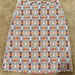 BODEN A-LINE PENCIL SKIRT IN BOHO GEOMETRIC PATTERN-sz 4